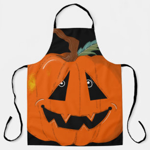 Delantal Arte Ilustrativo de Jack O Lantern Feliz Halloween