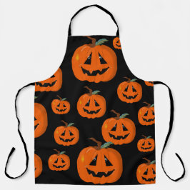 Delantal Arte Ilustrativo de Jack O Lantern Feliz Halloween