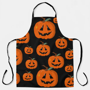 Delantal Arte Ilustrativo de Jack O Lantern Feliz Halloween