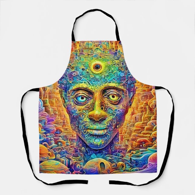 Delantal Arte mental psicodélico (Anverso)