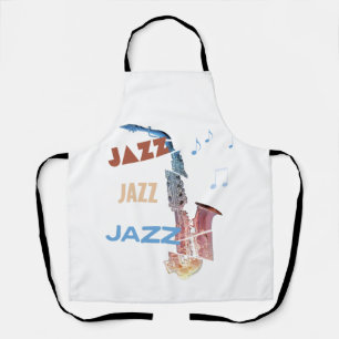 Delantal Arte moderno de saxofón de jazz