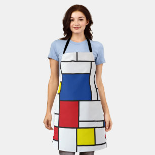 Delantal Arte Moderno De Stijl Geométrico Minimalista Mondr