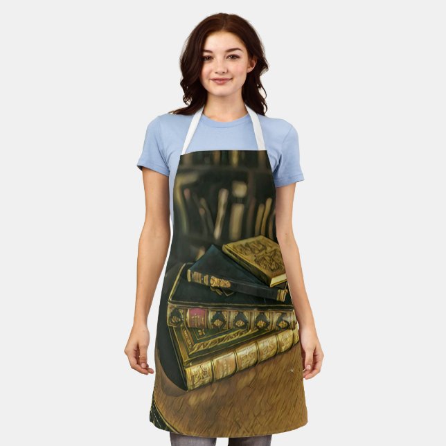 Delantal Arte para amantes de los libros (Gastado)