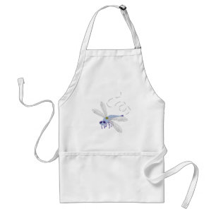 Delantal Arte Personalizado Dragonfly Blue Whimsical