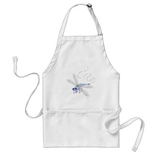 Delantal Arte Personalizado Whimsical Dragonfly Blue