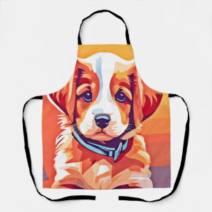 Delantal Arte pop de cachorro curado