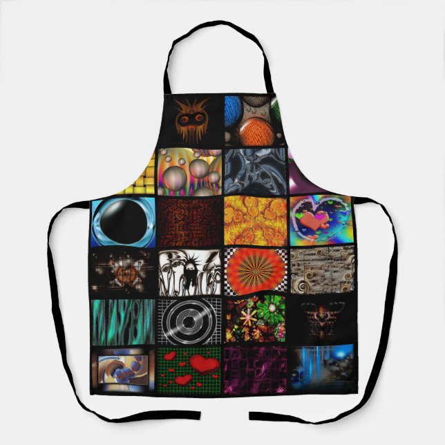 Delantal Arte Pop Decorativo Patrón  (Anverso)
