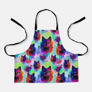 Delantal Arte pop psicodélico para gatos