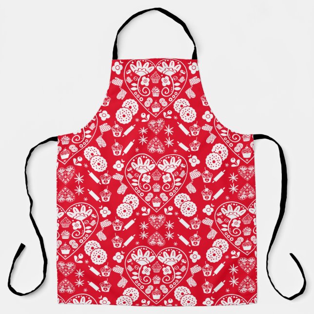 Delantal Arte popular para hacer pasteles (Anverso)