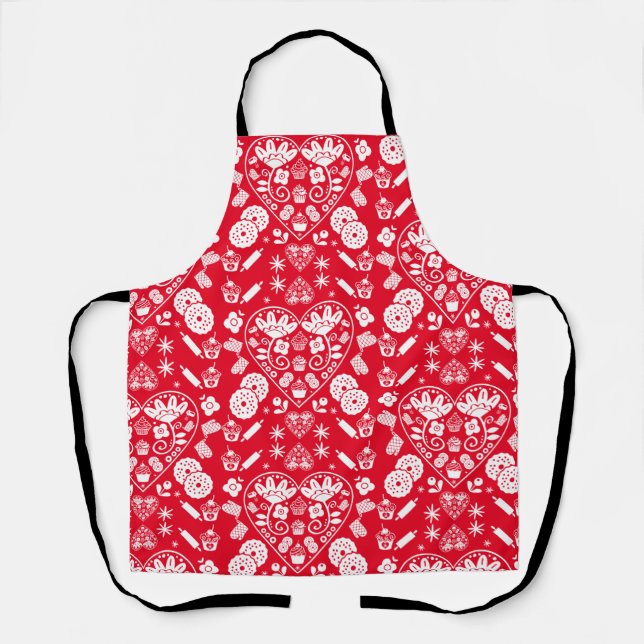 Delantal Arte popular para hacer pasteles (Anverso)