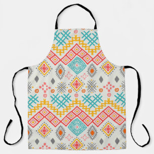 Delantal Arte tribal: huella geométrica boho.