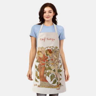 Delantal Arte Victoriano Antiguo, Rosa por Walter Crane