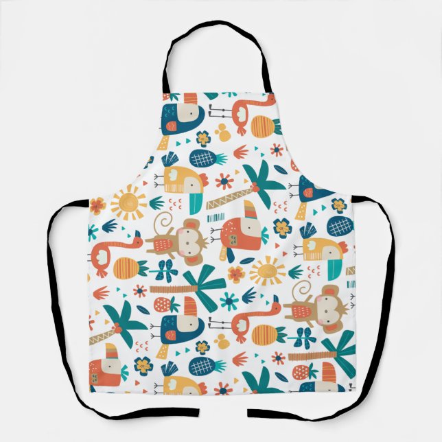 Delantal Artes tropicales en el patio trasero (Anverso)