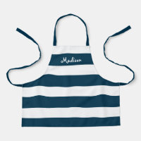Artesanía personalizada de franjas azules de la ma
