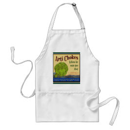 Delantal Artichoke Vintage Label Art BBQ Apron