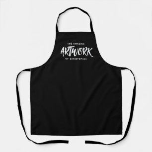 Delantal Artista blanco negro personalizado