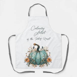 Delantal Artista culinario de la calabaza azul asada de Tur