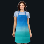 Delantal Artista de acuarela color ocmbre azul Verde azulad<br><div class="desc">El moderno delantal presenta un diseño sencillo con una acuarela oscura en azul y verde azulado. Este elegante delantal hace un gran regalo para una esposa o mamá que es artesana,  artista,  panadera,  chef o gusta de cocinar para su cumpleaños o el Día de la Madre.</div>