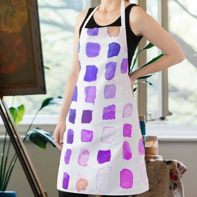 Delantal Artista de acuarela morado (Subido por el creador)