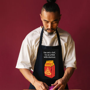 Delantal Artista divertida de carbón de barbacoa