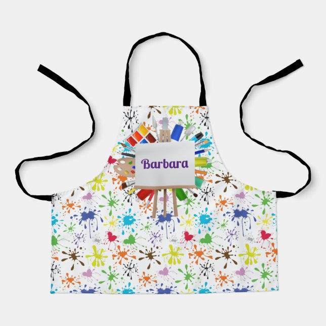 Delantal Artista infantil personalizable (Anverso)
