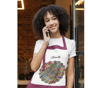 Delantal Artista Personalizado con patrones
