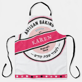 Delantal Artista rustico de rosca haciendo el hebreo