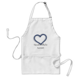 Delantal Artritis reumatoide de corazón de color azul Sensi