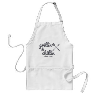 Delantal Asando y relajándose desde - BBQ personalizado