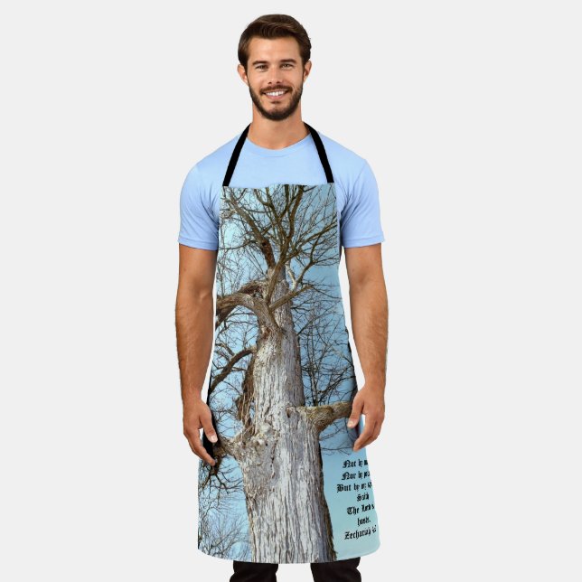 Delantal Ash Zechariah 4:6 (Gastado)