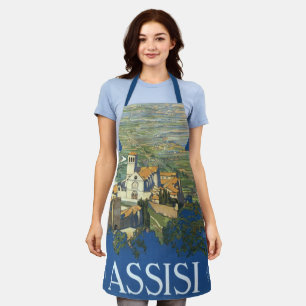Delantal Asís Italia Arte de viaje vintage Basílica de Fran