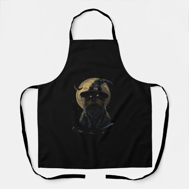 Delantal Asistente para gatos Gorra Gracioso Traje de Bruja (Anverso)