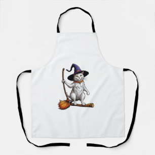 Delantal Asistente para gatos Halloween Bruja Mystical Cat 