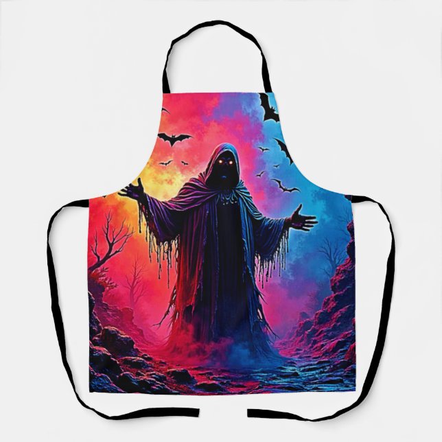 Delantal Asombroso Demón vestido con diseño de sombras (Anverso)