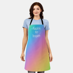 Delantal Aspirar a inspirar colores arcoiris en el Apron