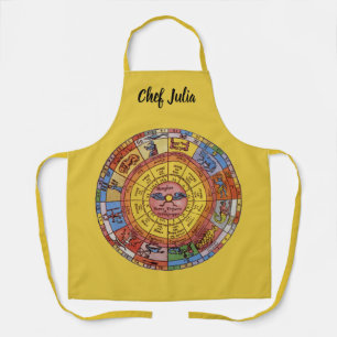 Delantal Astrología Vintage, Rueda Zodiacal Celeste Antigua