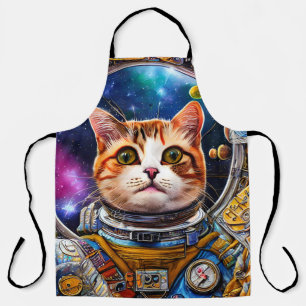 Delantal Astronauta de gato espacial divertida