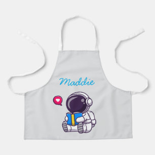 Delantal Astronauta leyendo libros niños lindos