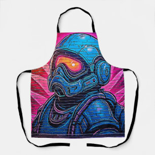 Delantal Astronauta Neon Cyberpunk