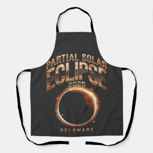 Delantal Astronomía de 2025 con eclipse solar parcial