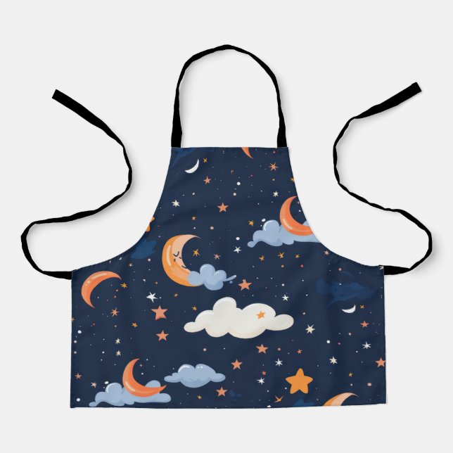 Delantal Astronomía de papel de patrón celestial (Anverso)