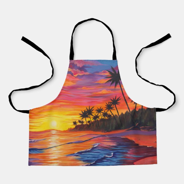 Delantal Atardecer Tropical (Anverso)