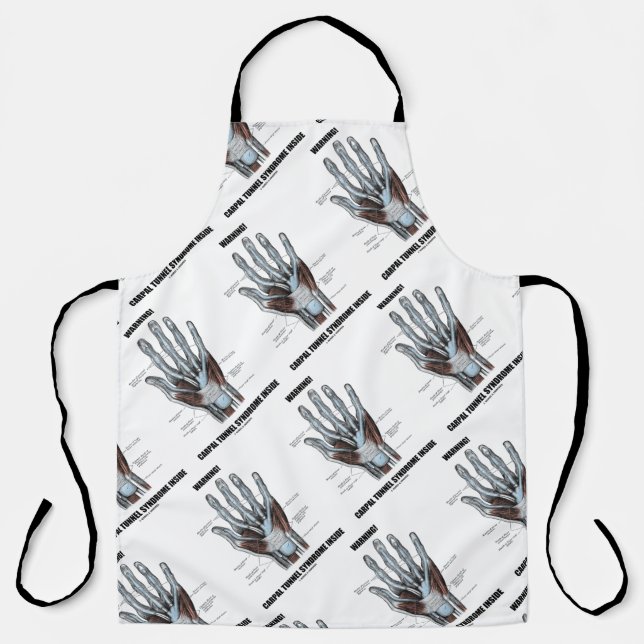 Delantal ¡Atención! Síndrome del Túnel Carpiano dentro de l (Anverso)