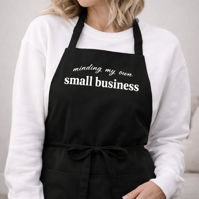 Delantal Atendiendo a mi propio negocio pequeño (A funny personalized design for small business owners, entrepreneur, freelancers and side hustlers)