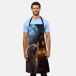Delantal Aterrador de Golden Retriever Halloween