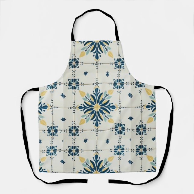 Delantal Atómico Starburst Retro Moderno de Mitad de Siglo (Anverso)