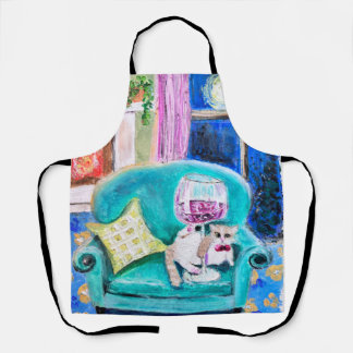 Delantal Atrapador de gatos acogedor de arte original