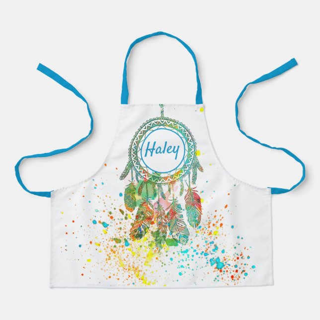 Delantal Atrapasueños con salpicaduras personalizado (Anverso)