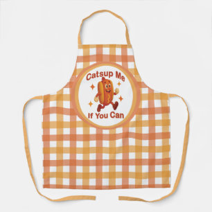 Delantal Atrápenme Si Puedes Comer Perro Caliente - Ketchup