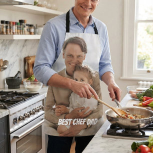 Delantal Atrevido Mejor Chef Papá Foto Personalizada